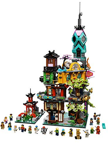 LEGO 71741 Ninjago City Gardens Ninja House Building Toy with 19 Minifigures, Red