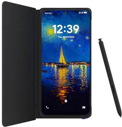 TCL NXTPAPER 60 Ultra 5G Android Smartphone,7.2" FHD+ 120Hz NXTPAPER Display,12GB RAM+512GB ROM,Eye Care Phone,Paper-like Display,Nebula Black,with Flip Cover and Stylus
