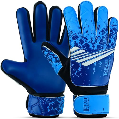 EFAH SPORTS Football Goalkeeper Gloves For Boys kids Children Youth Soccer Goalie Glove with Super Grip Palms