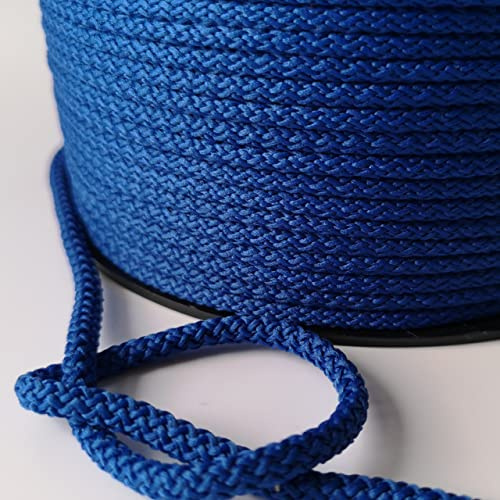 5mm Cord Drawstring Rope Polypropylene Strong String Craft Lacing Braided DIY (Blue, 5 meters / 16 ft)
