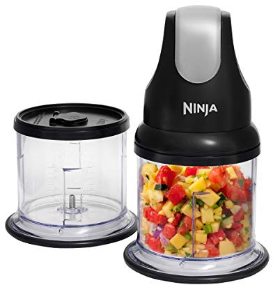 Ninja Express Chop Mini Herb & Vegetable Chopper, Chops, Minces & Purees to Make Sauces, Dips, Food Purees & Soups, Black NJ1002UKBK