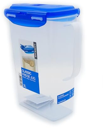 Lock & Lock HPL735 Rectangular fridge door jug - transparent/blue, 2 l
