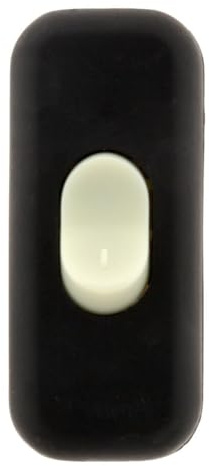 Zenitech Interrupteur 2A Unipolaire Luminescent - Noir
