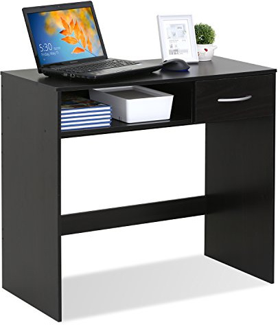 Furinno Jaya Computer Study Desk with Drawer, Espresso, Engineered Wood, 81.8 x 73.9 x 39.4 cm