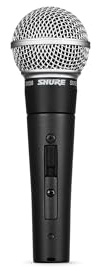 Shure SM58SE Microphone Vocal Dynamique cardioïde avec Interrupteur on/Off, Filtre Pop intégré, Clip Micro A25D, Sac de Rangement, connecteur XLR à 3 Broches (SM58S)