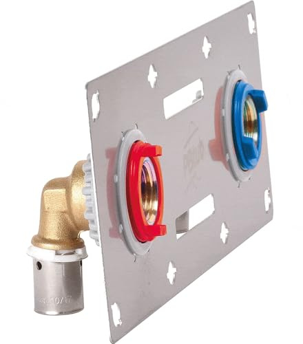 Sortie de cloison Sertifix à sertir pour tubes PER Ø16, entraxe 150mm, filetage 1/2'