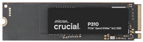 Crucial P310 1TB SSD M.2 2280 NVMe PCIe Gen4, Up to 7,100MB/s, Laptop & Desktop (PC) Compatible, Internal Solid State Drive - CT1000P310SSD801