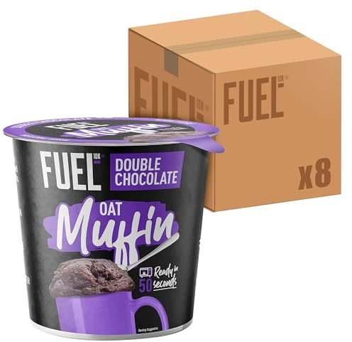 FUEL10K Chocolate Oat Muffin Protein Snack Pot, 52 g (Pack of 8)