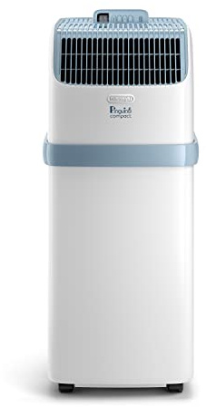 De'Longhi Pinguino Compact ES72 YOUNG, Modèle 2022, Climatiseur Mobile Silencieux, 8.300 BTU/h, 2,1 kW, 60m3, Gaz R290, Fonction Déshumidificateur, 24 Heures Timer, Classe Énergétique A, Blanc