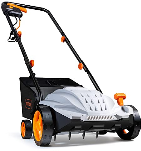 VonHaus Lawn Scarifier/Aerator/Rake Electric 1500W – for Dethatching/Raking Grass of Thatch, Moss, Dead Leaves and Aerates Soil – 30L Collection Box, 10m Cable, 4 Cutting Heights, 32cm Working Width