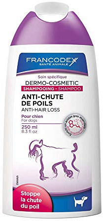 Francodex Shampooing Anti-Chute de Poils 250 ml pour Chien - Enrichi en Vitamines et Acides Gras Essentiels