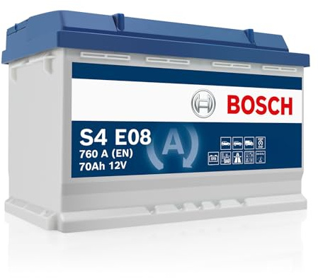 Bosch 0 092 S4E 081 Batteria Avviamento 70Ah 700A EN 12V 278x175x190mm EFB per Alfa Romeo, Audi, BMW, Chevrolet, Chrysler, Peugeot, Renault, VW