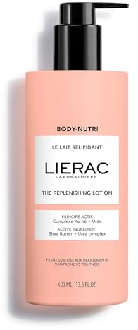 Lierac Body-Nutri Latte Repilidante Idratante Nutriente Corpo con Burro di Karité e Niacinamide, per Pelli Sensibili, Formato da 400 ml