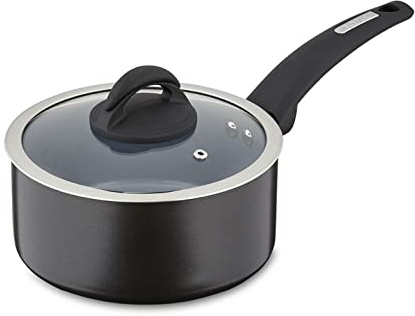 Tower T80357 Cerasure 18cm Saucepan with Non-Stick Coating, Suitable for all Hob Types, Graphite