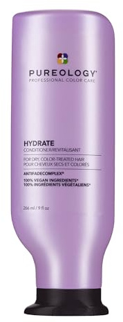 Pureology Hydrate Moisturising Conditioner for Medium to Thick Dry, Damaged & Colour-Treated Hair, Sulphate Free, Vegan Formula for Deep Nourishment and Softness 266ml