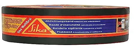 SIKA Multiseal Gris, Bande d'étanchéité autocollante résistante à la déchirure, aux intempéries, multi-supports, 75mm x 10m