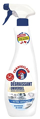 Chanteclair - Spray Dégraissant Bicarbonate, Idéaux sur Tout, Efficaces Partout, Fonctionne Tête en Bas - 600 ml