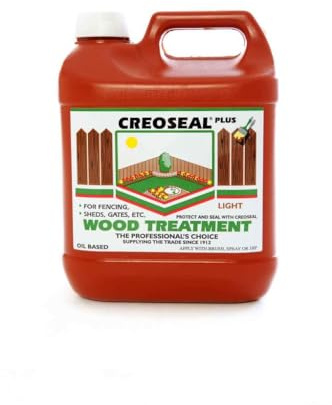 Creoseal Golden Light Brown Oil Based Timber Treatment Fence Paint - 4 Litre