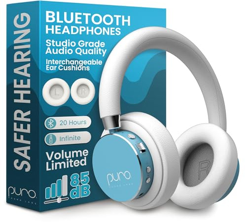 Puro Sound Labs BT2200 Plus Kids Bluetooth Headphones - Teal, Volume-Limiting 85dB, Studio-Grade Audio, 20-Hour Battery Life, Wireless