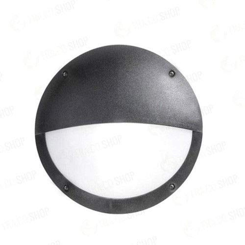 FUMAGALLI Applique da Esterno Lucia EL NERO OPALE IP66, 1 x E27, Nero Opaco