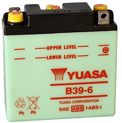 Batterie Moto Yuasa B39-6 6V 7.4Ah Plomb Acide Conventionnelle