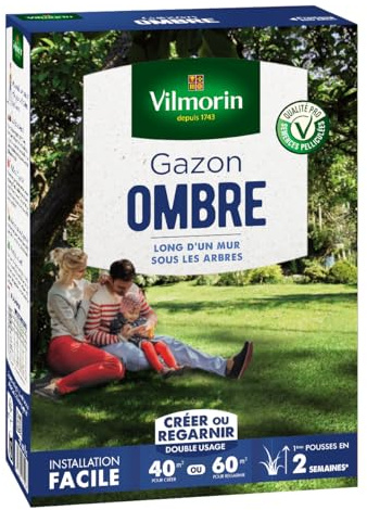 Vilmorin 4466514 Gazon Ombre, Vert, 1 kg