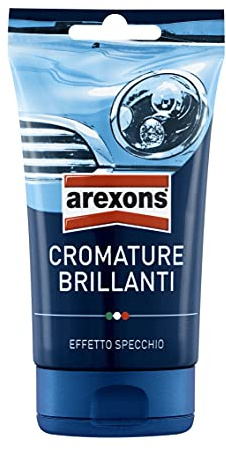 Arexons Cura Auto, Cromature Brillanti 150 Gr, Prodotto abrasivo specifico, Trattamento auto con azione lucidante, Elimina ruggine, Adatto a superfici cromate o metalliche