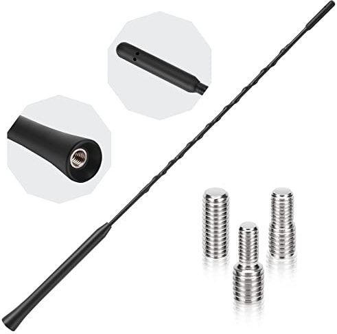 PAIRIER Antenne Voiture FM Dab Antenne Voiture 40 cm Autoradio Toit pour Une Réception AM/FM Optimale avec Super Compatibilité M4, M5, M6