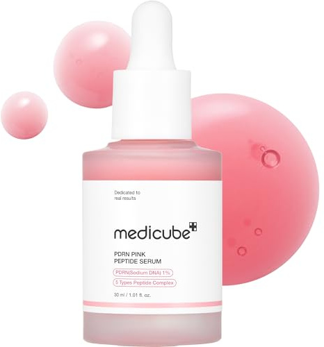 medicube Salmon DNA PDRN Pink Peptide Serum, Pink glow serum, Peptide, Niacinamide, Hydrating & Moisturising & Firming, Uneven Skin Tone, Korean Skincare | 1.01 fl.oz. (1.01 fl.oz., Salmon DNA PDRN)