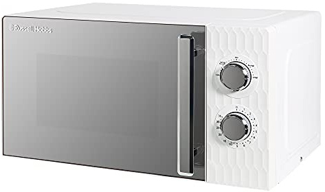 Russell Hobbs RHMM715 White Honeycomb 17L 700W Manual Solo Microwave Oven