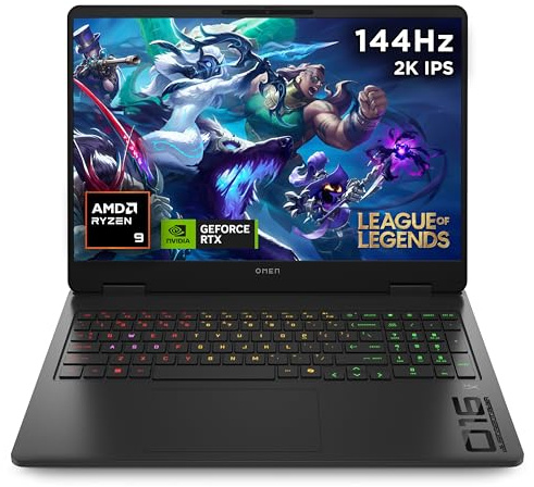 HP OMEN 16" Gaming Laptop | AMD Ryzen 9 8940HX Processor | 32GB RAM | 1TB SSD | NVIDIA GeForce RTX 5060 | 144 Hz 2K IPS Anti-glare Display | Windows 11 Home | AMD FreeSync | Fast Charge | 16-ap0802sa