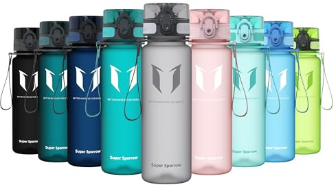 Super Sparrow Bouteille d'eau - Gourde - 500ml - sans BPA - Convient pour Le Sport, la randonnée, l'école, Le Bureau, en Plein air